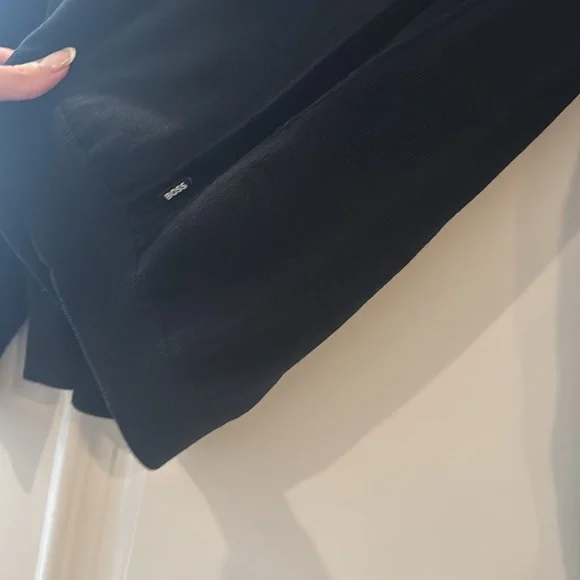 BOSS Slim Fit Black Merino Wool Crewneck Sweater - S - Picture 13 of 16